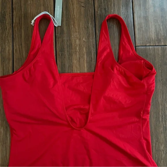 NWT Everlane The Square Neck One Piece Red Swimsuit Size XXL Bathingsuit - Picture 5 of 11